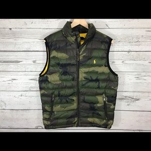 Polo Ralph Lauren Camo Puffer Packable Vest NWT